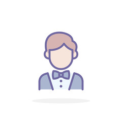 Groom icon in filled outline style.