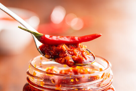 Red Hot Chili Paste And Chili Pepper