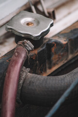 details of white car vases close up, hood space up to 2000 release