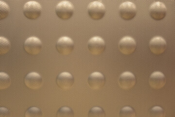 abstract background of golden embossed plastic surface close up