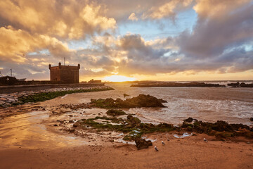 Essaouira old city walls in Morocco.
