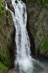 Huge waterfall V&oslash;ringsfossen in the Hardangevidda