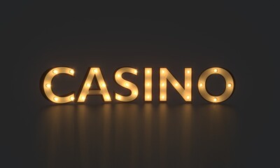 3d Rendering Text on Casino