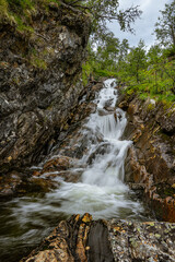 Small waterfall at the Vøringsfossen in Norway