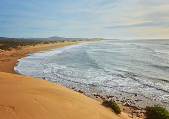 Sandy beach on the coast near Essaouira