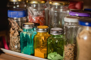 spices in a glass jar