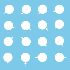 Speech bubbles set. Vector illustration.