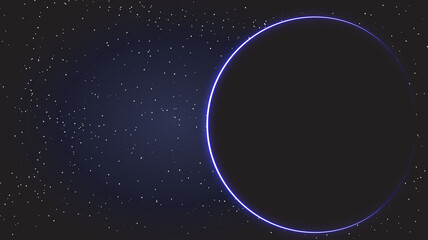 A neon illstration of neptune