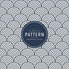 Fototapeta na wymiar Japanese seamless round pattern. Traditional Chinese texture. Oriental New Year background. Vector illustration. 