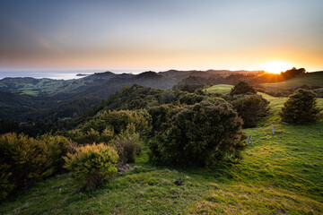 sunrise in the mountains