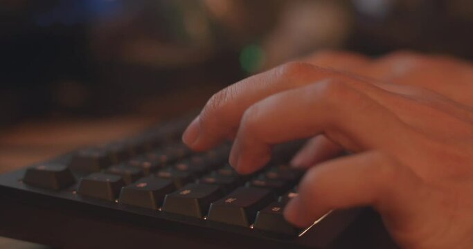 Typing on RGB LED Keyboard