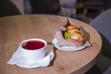 breakfast on a table