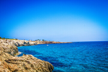 Cliff next to the sea in Cyprus