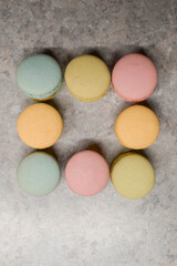 beautiful colored delicious macaroon