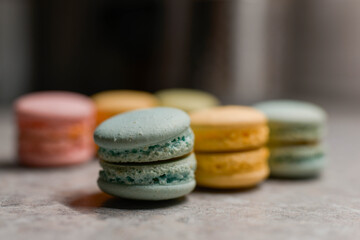 beautiful colored delicious macaroon