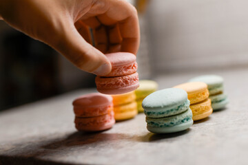  beautiful colored delicious macaroon