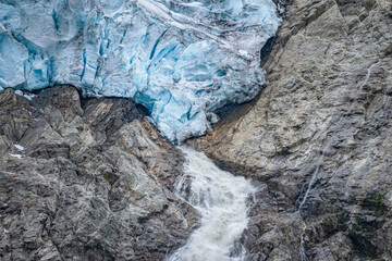 Dirty ice from the Buerbreen glacier in Norway