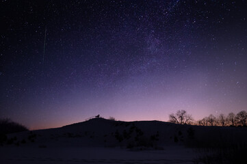 Naklejka premium sunset in the mountains