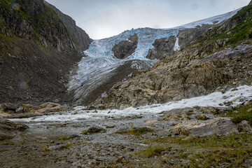 Part from the Buerbreen glacier in Norway