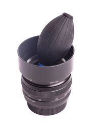 Air blower with camera lens Isolated on a white background