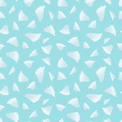Simple, delicate, calm vector seamless abstract pattern. Light turquoise stains on a blue background. Modern and stylish background for printing on fabrics, textiles, bedding, clothes, gift paper