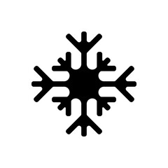 Snowflake outline icon. Symbol, logo illustration for mobile concept and web design.