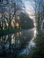 Foggy Sunrise at Irish Canal