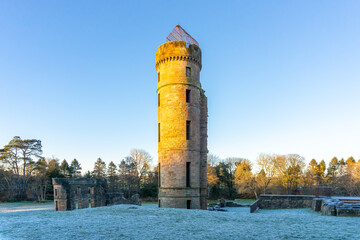 Fototapeta premium The ruins of Eglinton Castle Tower within Eglinton Country Park Irvine