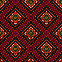  Seamless pattern with symmetric geometric ornament. 