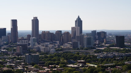 DRONE VIEW: Beautiful Day in Downtown Atlanta, GA, Interstate, Buildings -  Atlanta HQ (2020)