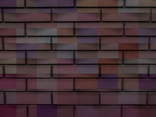 Solid piece of brick wall. brickwork for background or texture, Abstract color image on brickwork