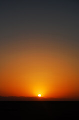 Sunset in Sahara Desert, Tunisia