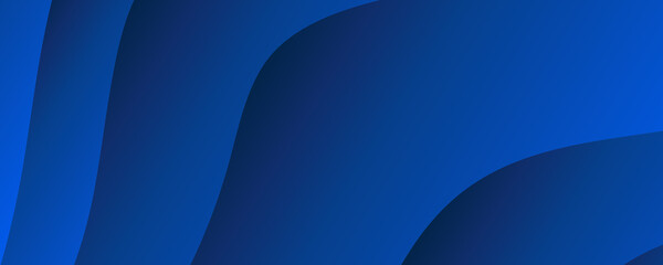 Dark blue paper waves abstract banner design. Elegant wavy vector background. Abstract background with dynamic effect. Optical illusion of distortion of space. Modern pattern. 3d vector illustration