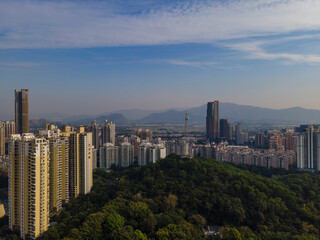 Naklejka premium Aerial Photograph of Futian District, Shenzhen City