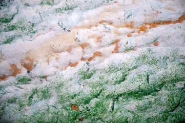 Green white and orange texture 