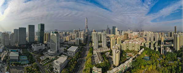 Aerial Photograph of Futian District, Shenzhen City