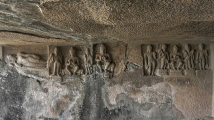 The Nasik caves or Pandavleni caves known as the Pandu caves, also known as the Buddhist Trirashmi caves, were carved from the 1st century BC. until the 3rd century AD