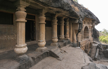 The Nasik caves or Pandavleni caves known as the Pandu caves, also known as the Buddhist Trirashmi...