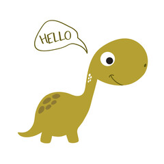 Small and cute cartoon dinosaur - 402915619