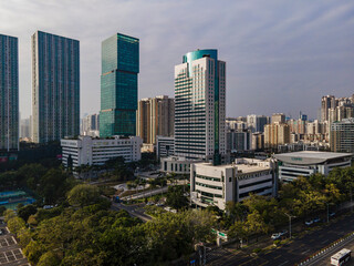 Obraz premium Aerial Photograph of Futian District, Shenzhen City