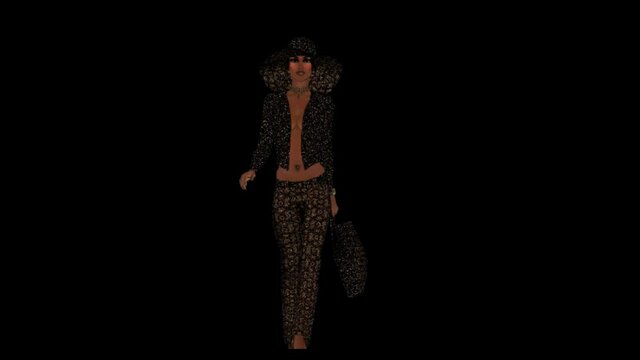 Sexy runway video using 3d rendered digital art models who strut the catwalk in their high fashion designs.  Perfect for your fashion themed project and no model releases necessary.