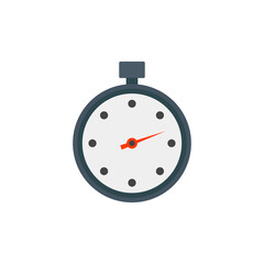 Stopwatch icon in flat style. Vector illustration.