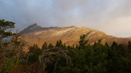 sunset in the mountains