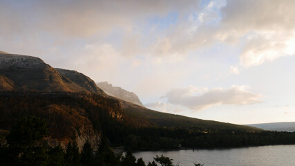 sunset in the mountains