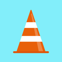 Traffic cone. Vector illustration.