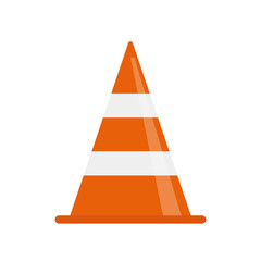 Traffic cone. Vector illustration.