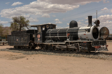 Old steam locomotive at the station of Usakos, Erongo, Namibia,
