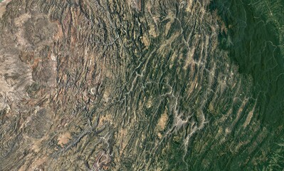 Satellite top view texture over Bolivia