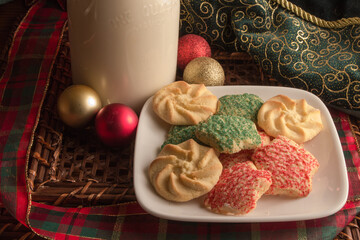Christmas cookies and milk for Santa.