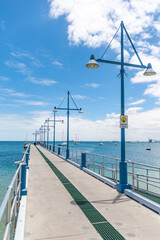 Naklejka premium Rockingham foreshore jetty in front of the Cruising Yacht Club.
